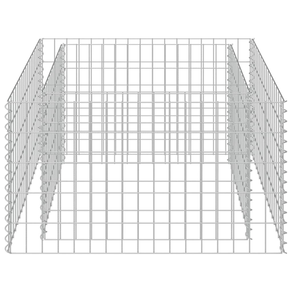 Gabionen-Hochbeet Verzinkter Stahl 90×90×50 cm
