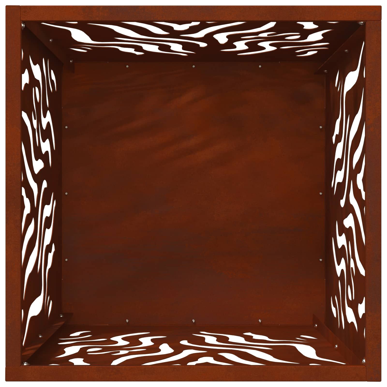 Feuerstelle Braun 40 x 40 x 40 cm Wetterfeststahl