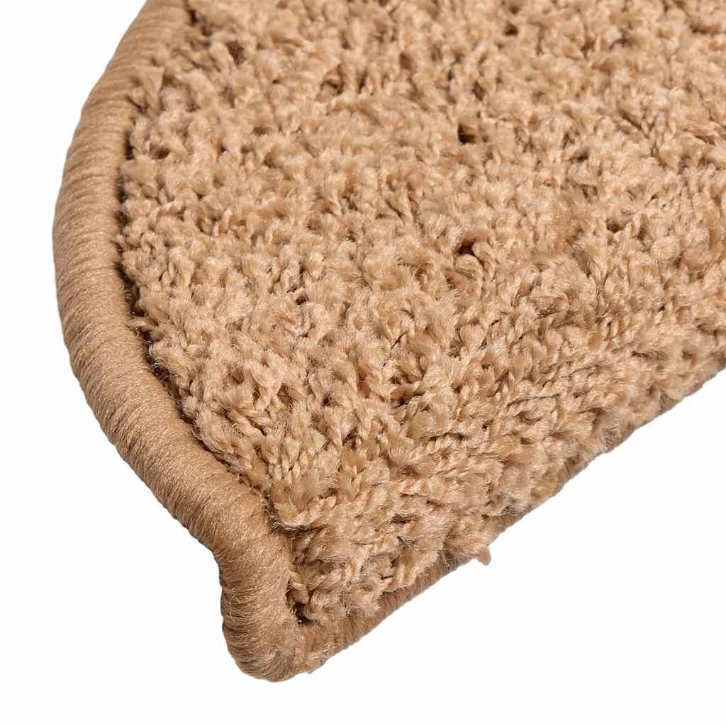 Stufenmatten 15 Stk. 56x17x3 cm Beige Halbrund