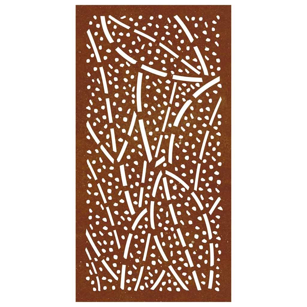 Garten-Wanddeko 105x55 cm Cortenstahl Blatt-Design