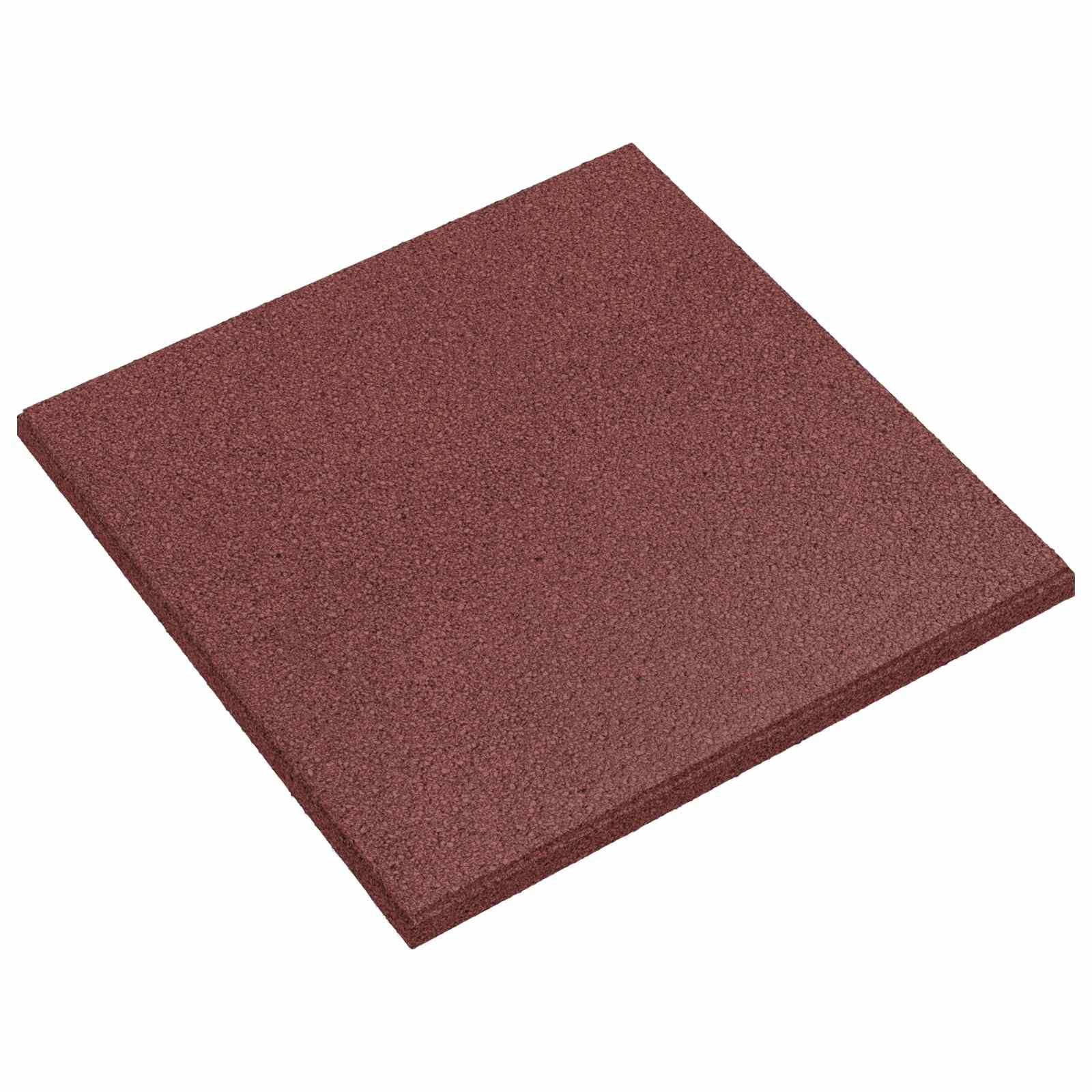 Sturzschutzfliesen 24 pcs Rot 50 x 50 cm Gummi