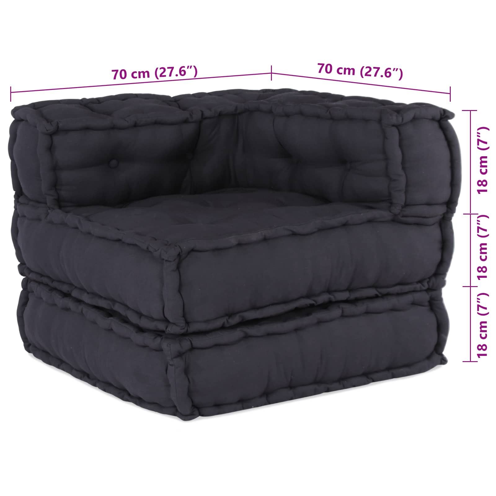 Modulare Sofagarnitur 4 pcs Anthrazit Stoff