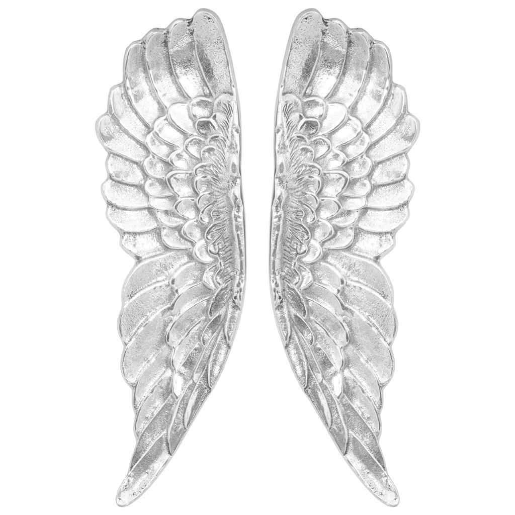 Flügel-Skulptur 2 pcs Silber 31 x 5 x 91 cm Aluminium