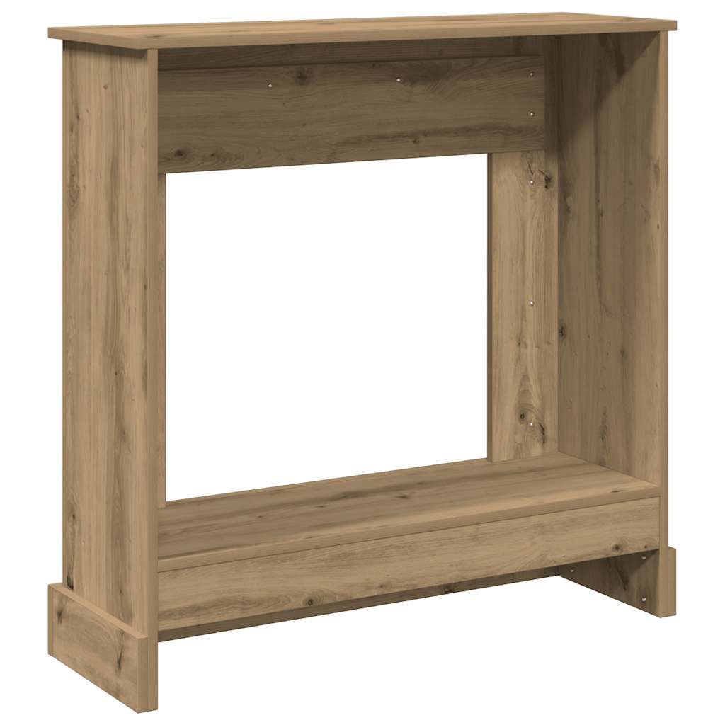Kaminumrandung Artisan-Eiche 90x30x90 cm Holzwerkstoff