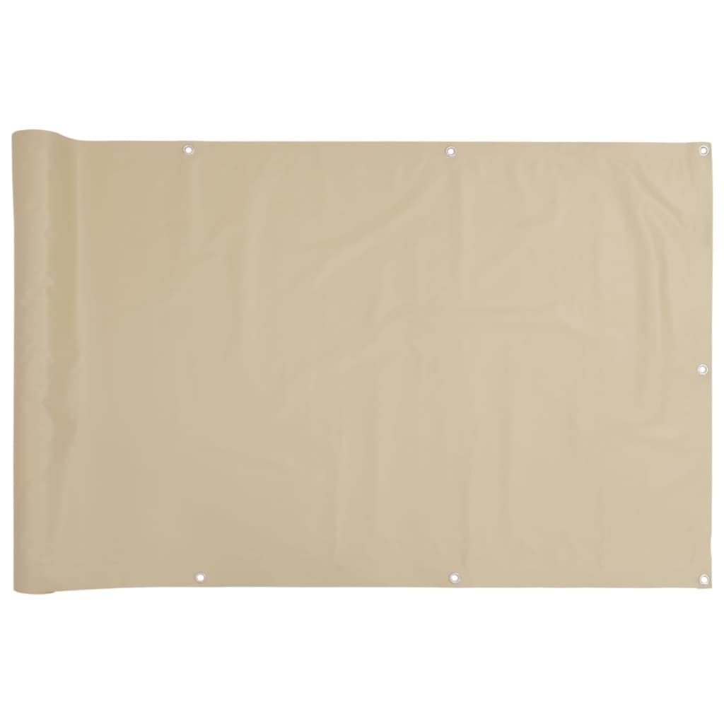 Balkon-Sichtschutz Beige 75x300 cm Oxford-Gewebe