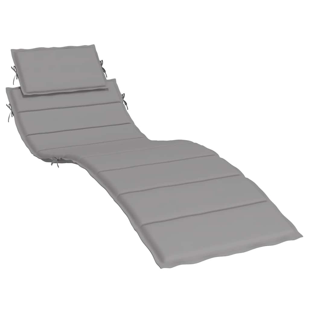 Sonnenliegen-Auflage Grau 186x58x4 cm Oxford-Gewebe