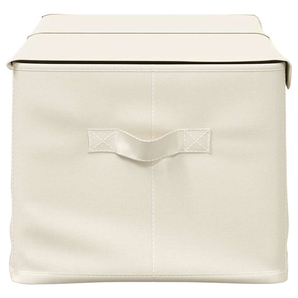Aufbewahrungsboxen 2 Stk. Stoff 50x30x25 cm Creme