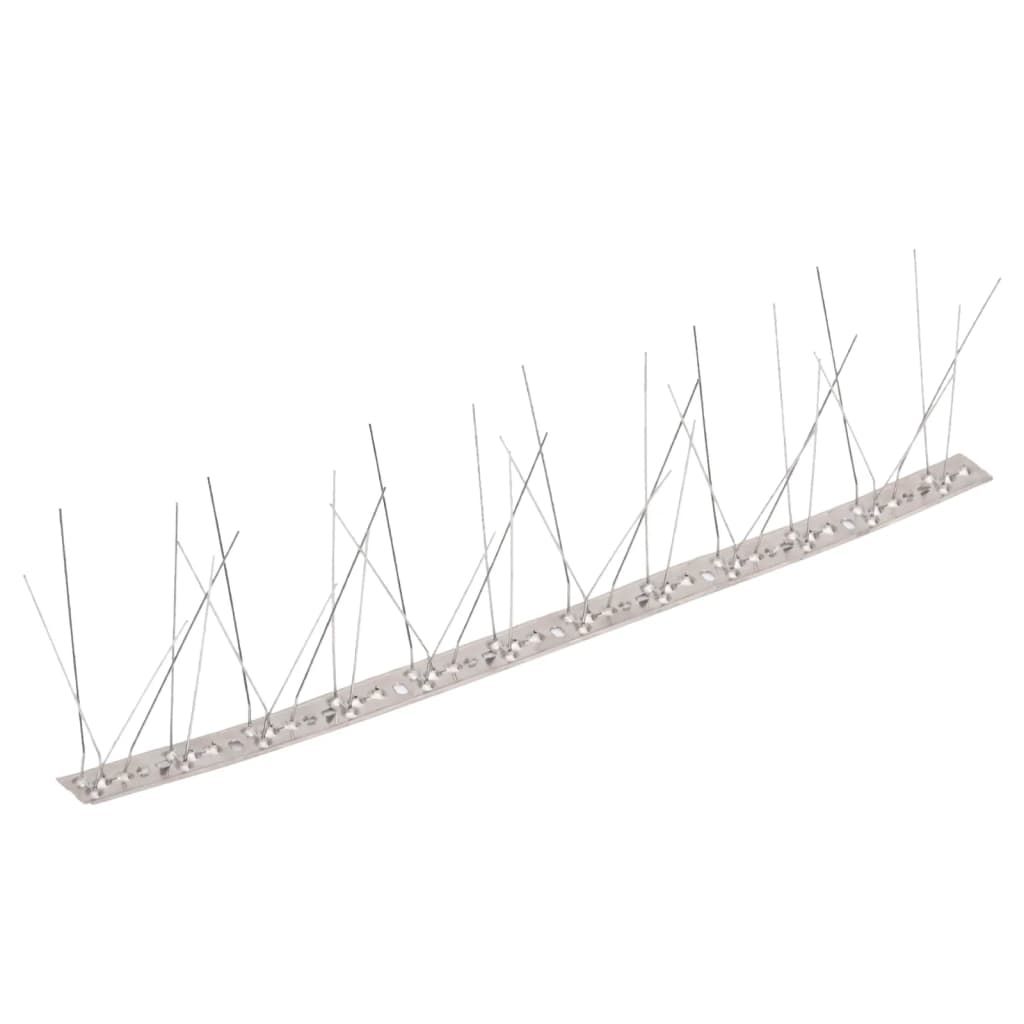 40-tlg. Taubenabwehr Spikes-Set Edelstahl 20 m 5-reihig