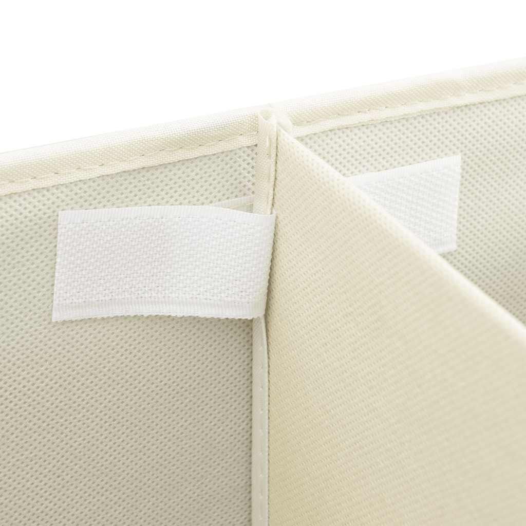 Aufbewahrungsboxen 2 Stk. Stoff 50x30x25 cm Creme