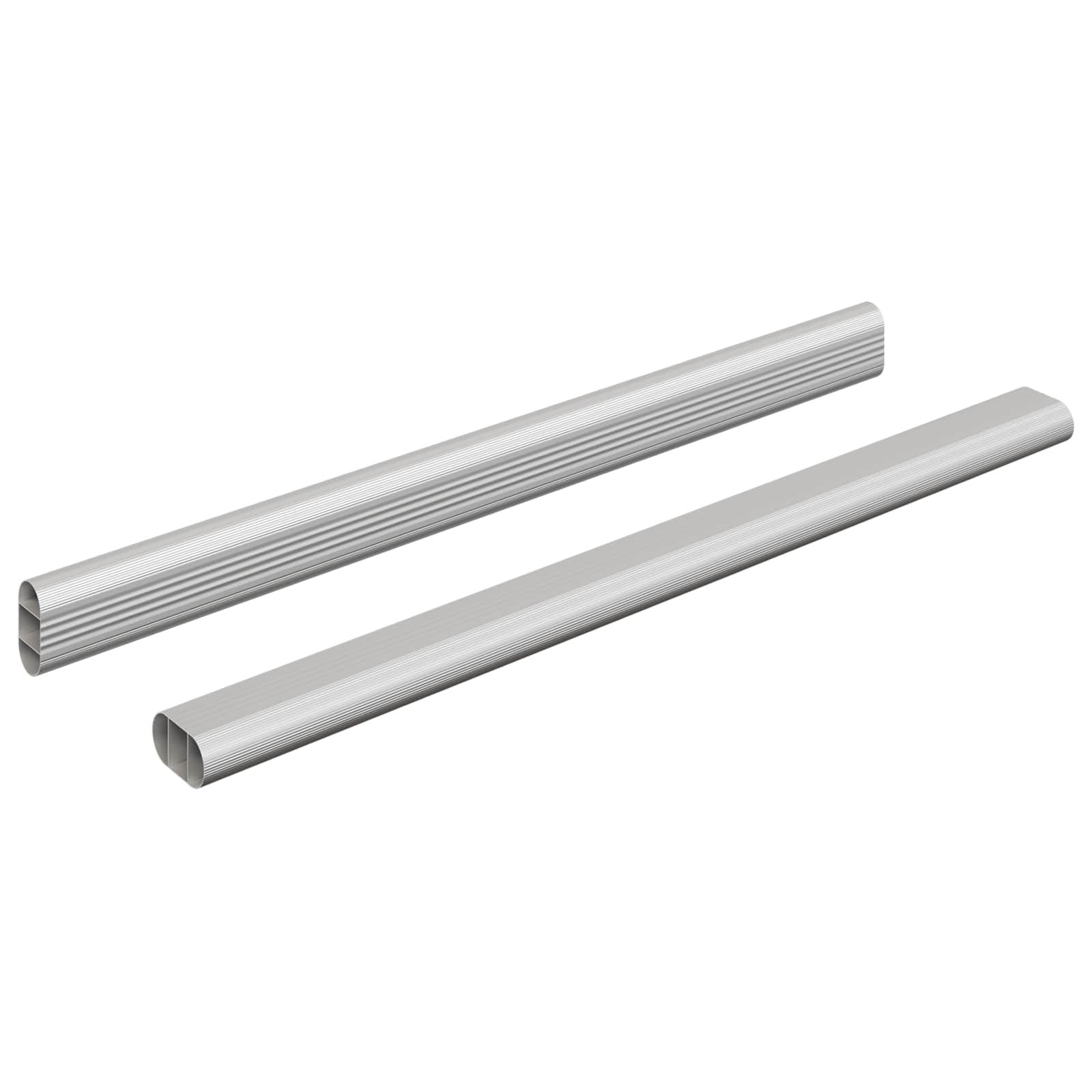 Kleiderstange 2 stk. Silber 371,5 x 15 x 29 mm