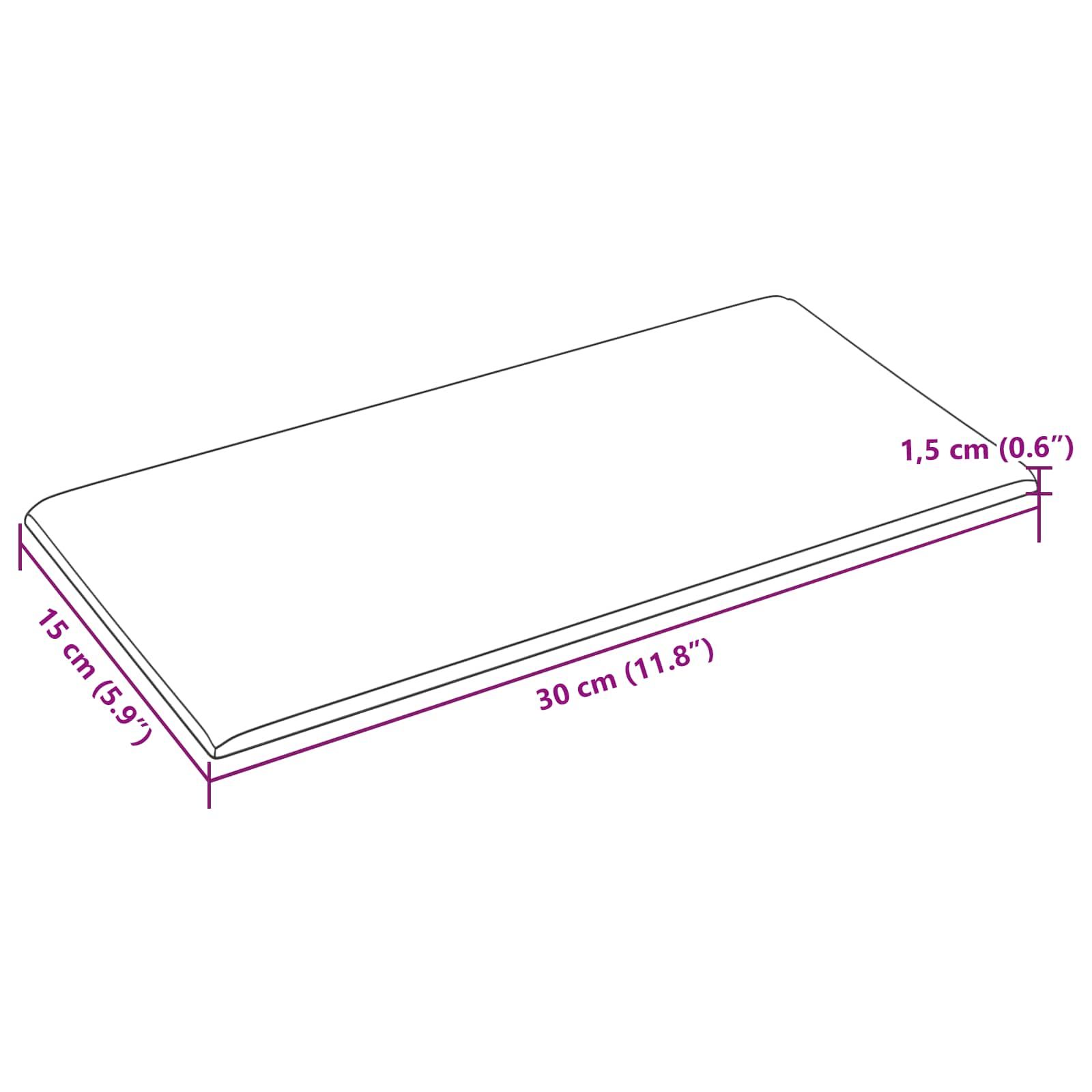 Wandkopfteilen 12 pcs Creme 30 x 15 cm Stoff