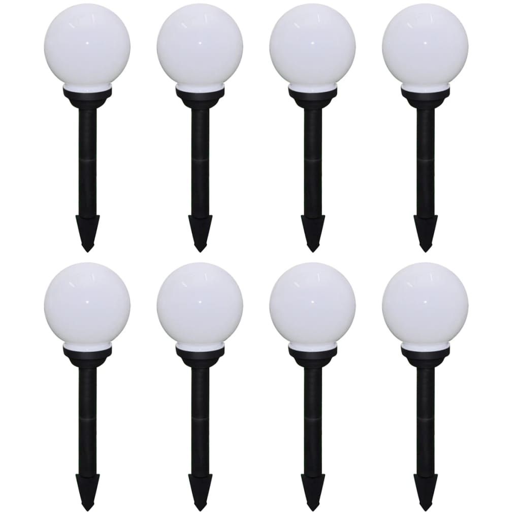 Wegeleuchten 8 Stk. LED 15 cm mit Erdspieß