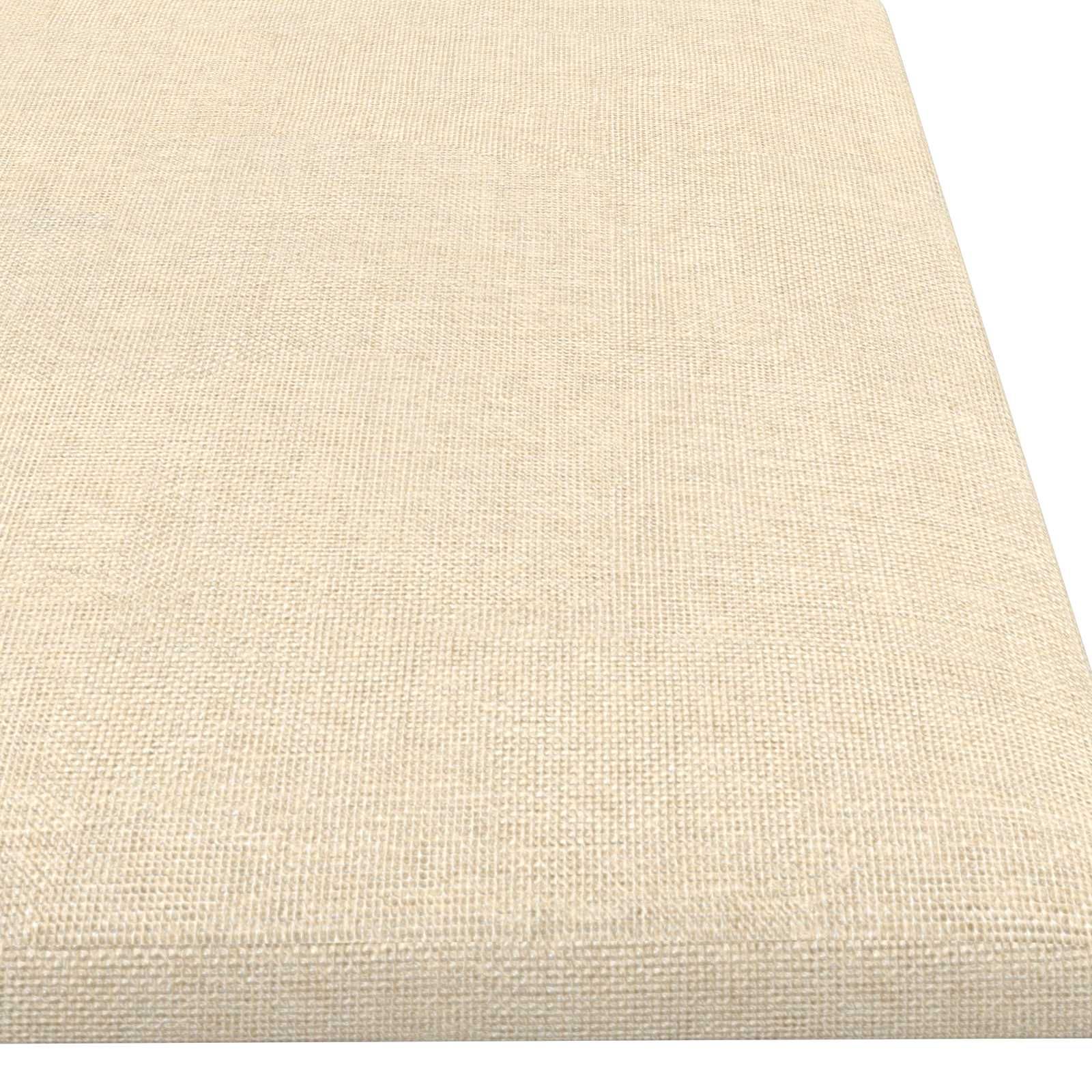 Wandkopfteilen 12 pcs Creme 60 x 15 cm Stoff