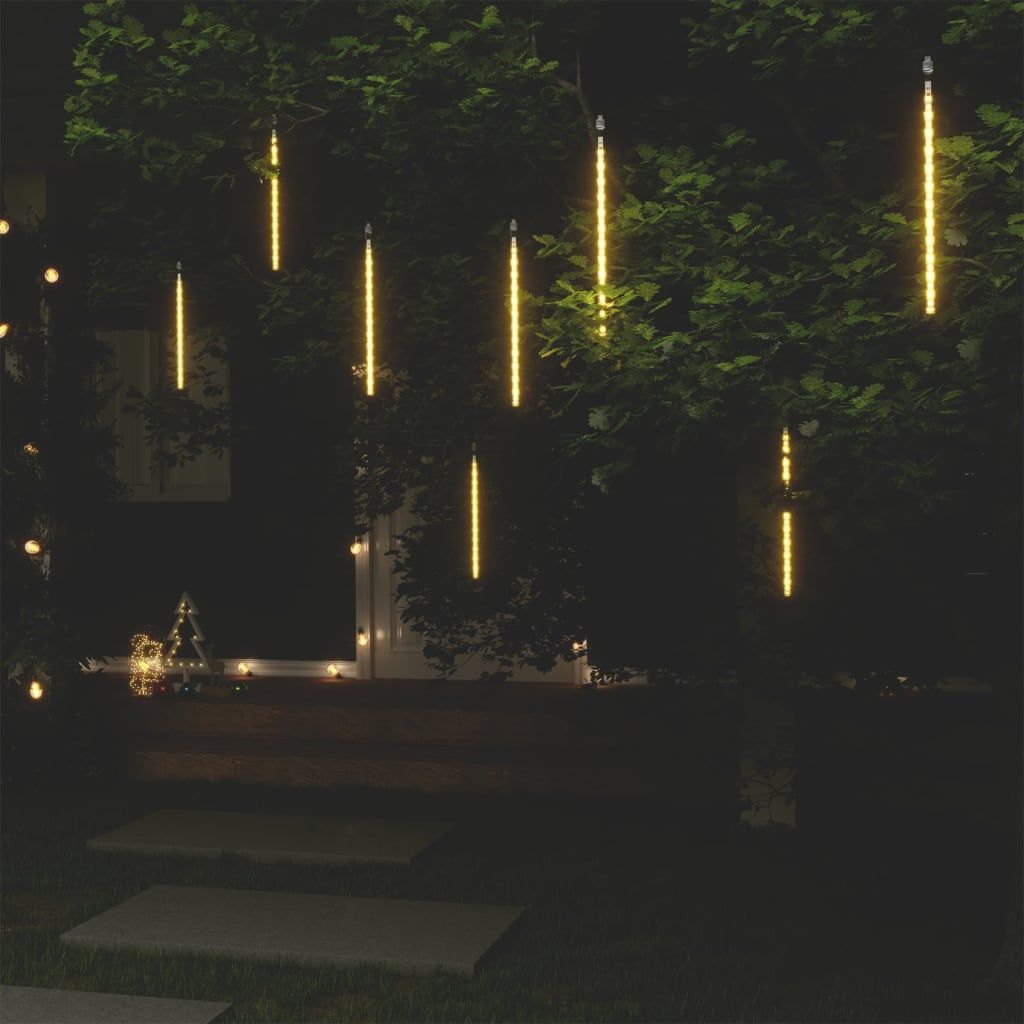 LED Meteor-Lichter 8 Stk. 30 cm Warmweiß 192 LEDs