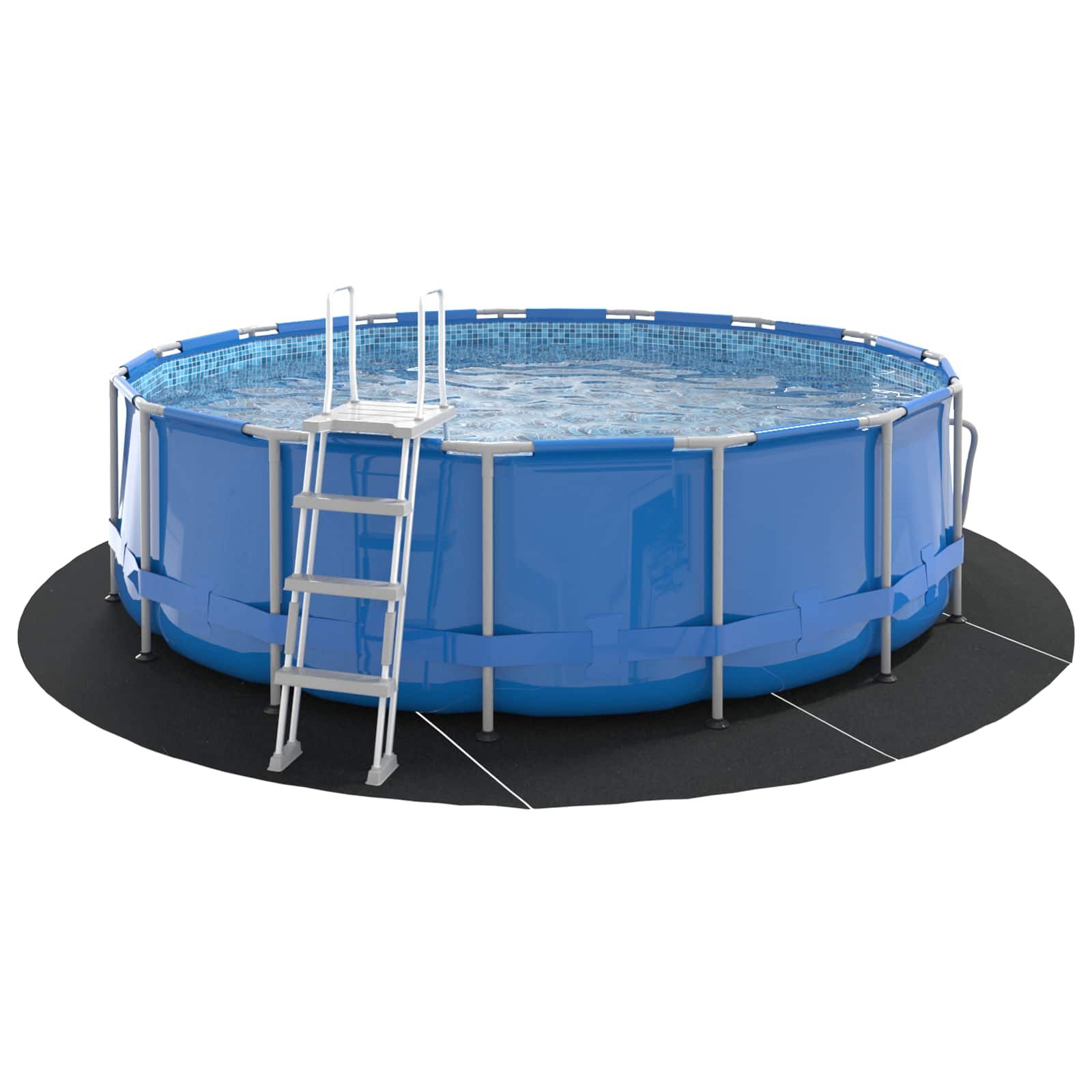 Bodenfolie für Pools Schwarz Ø 428 cm Vliesstoff