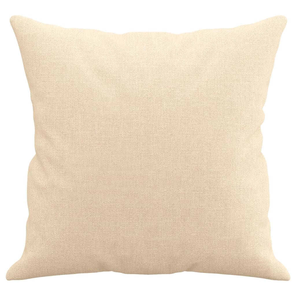 Zierkissen 2 Stk. Creme 40x40 cm Stoff