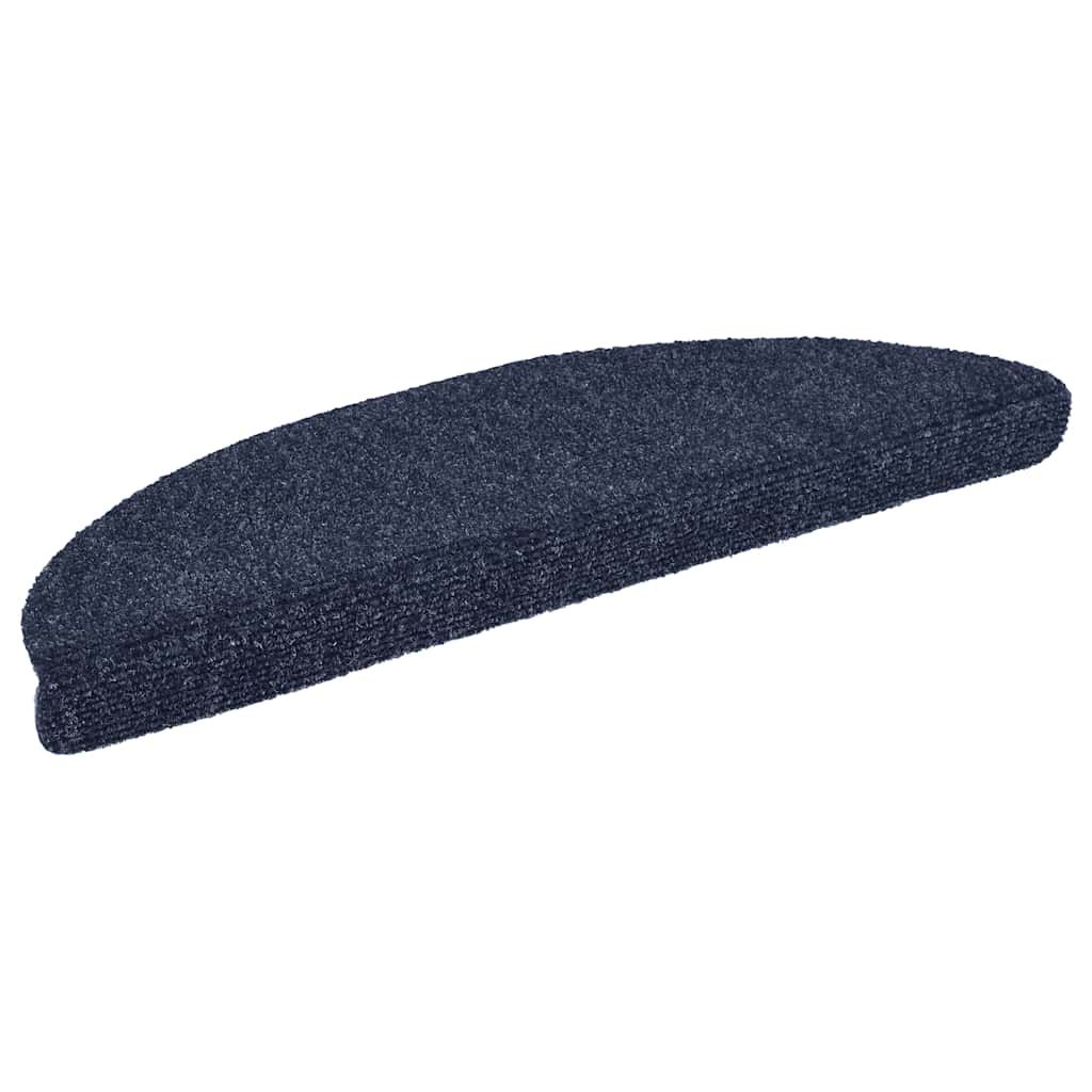 Stufenmatten Selbstklebend 15 Stk. 56x17x3 cm Blau Halbrund
