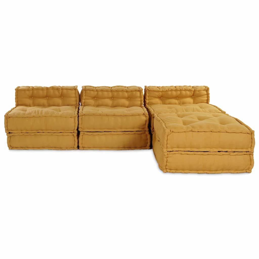 Modulare Sofagarnitur 4 pcs Gelb Stoff