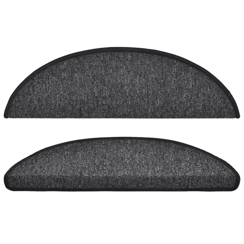 Stufenmatten 15 Stk. 56x17x3 cm Anthrazit Halbrund