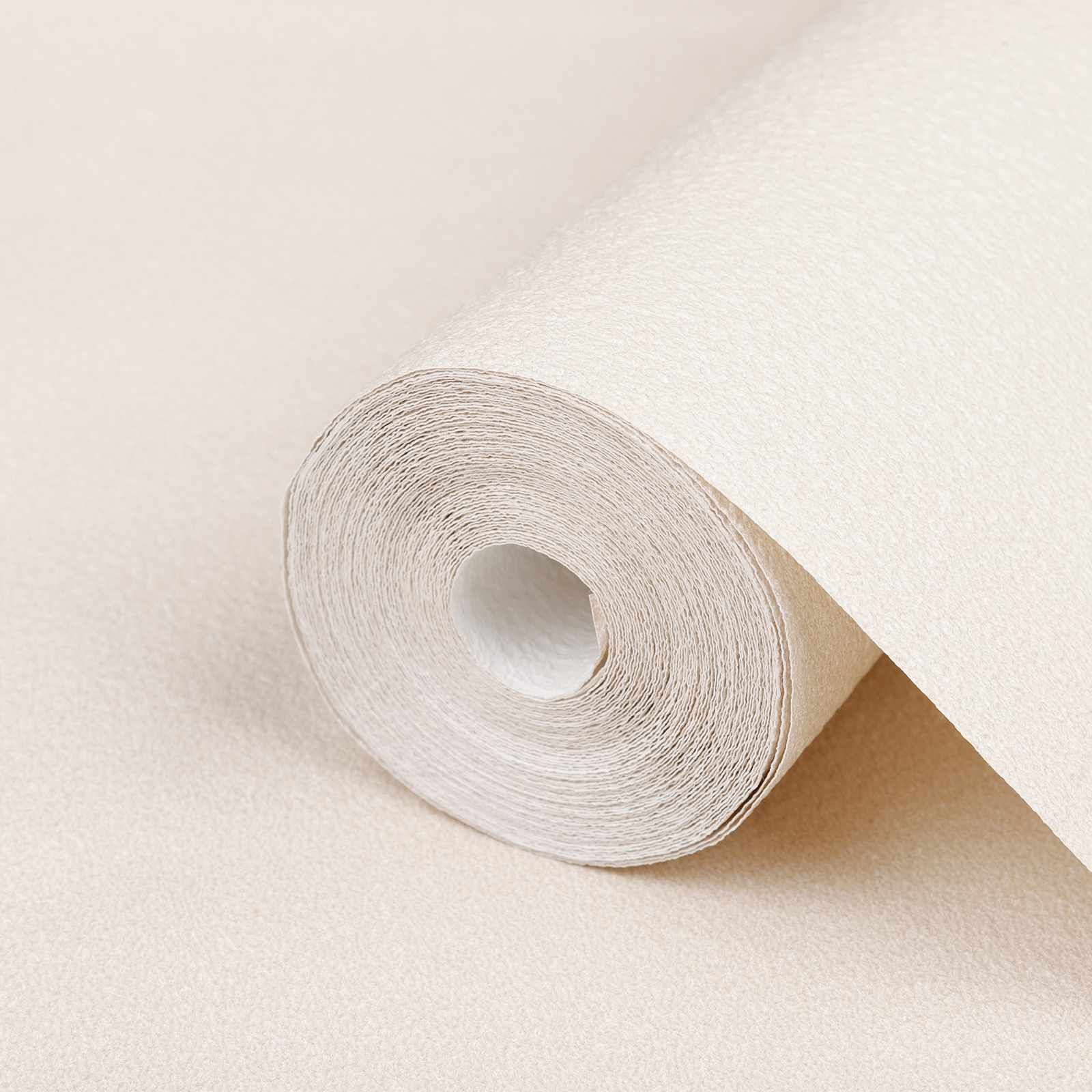 3D Solid Tapete Gestreift Creme 10 x 0,53 m Vliesstoff