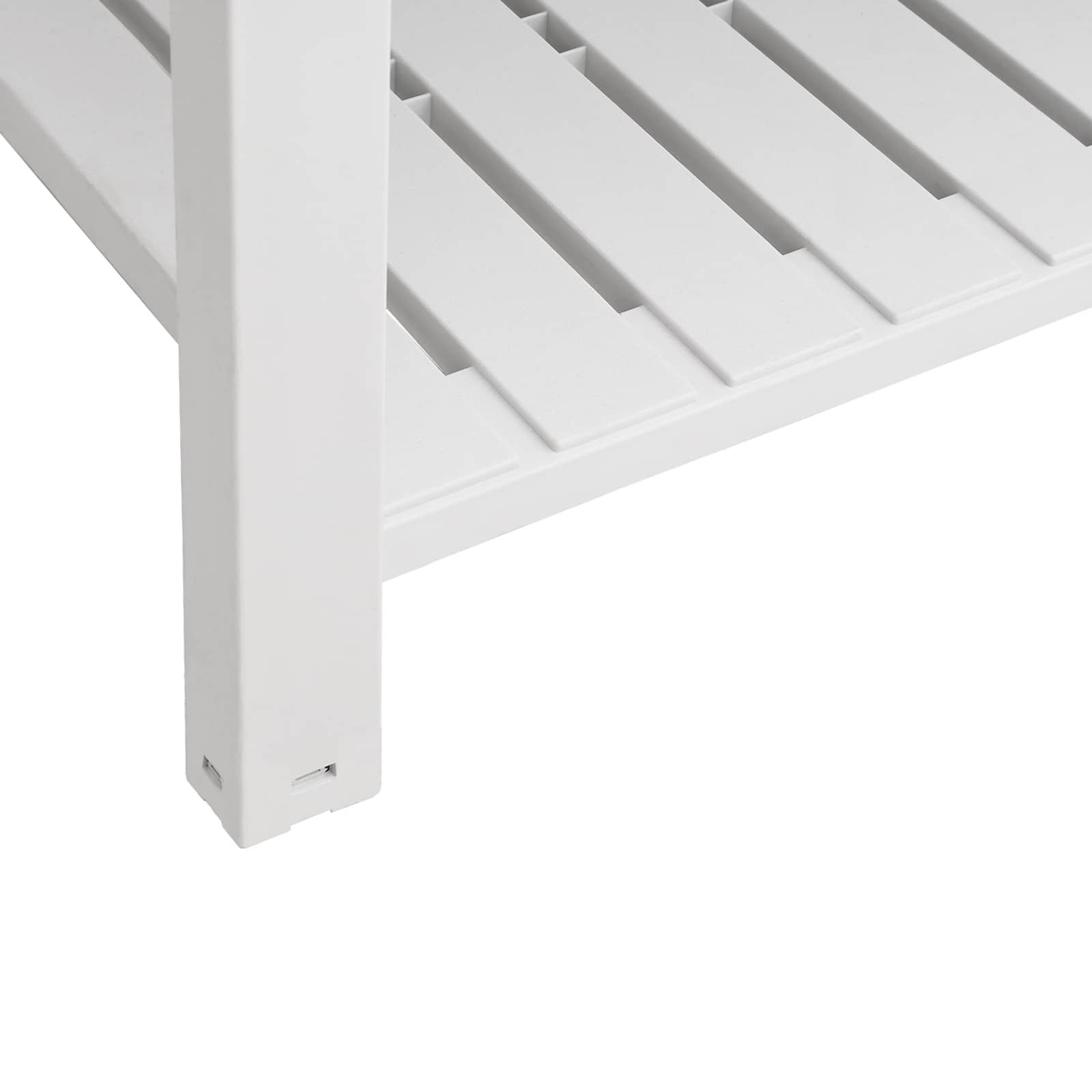 Hochbeet Weiß 110x45x79 cm Polypropylen
