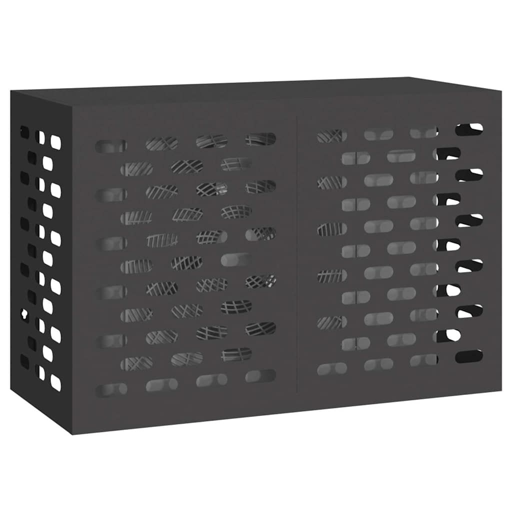Klimaanlagenabdeckung Schwarz 90 x 40 x 60 cm Stahl
