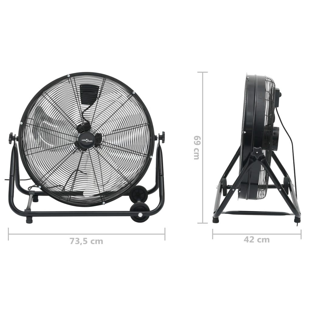 Trommelventilator Industriell 60 cm 172,5 W Schwarz