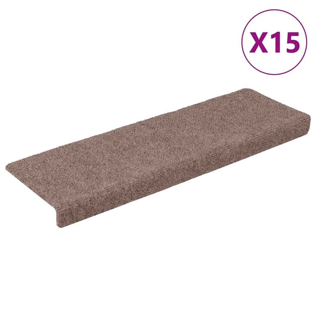 Stufenmatten Selbstklebend 15 Stk. 65x21x4 cm Hellbraun