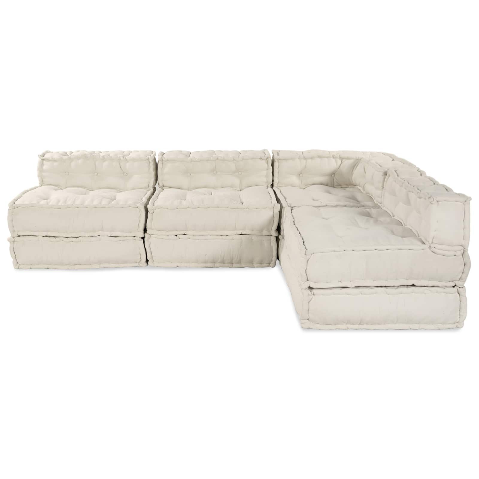 Modulare Sofagarnitur 4 pcs Creme Stoff