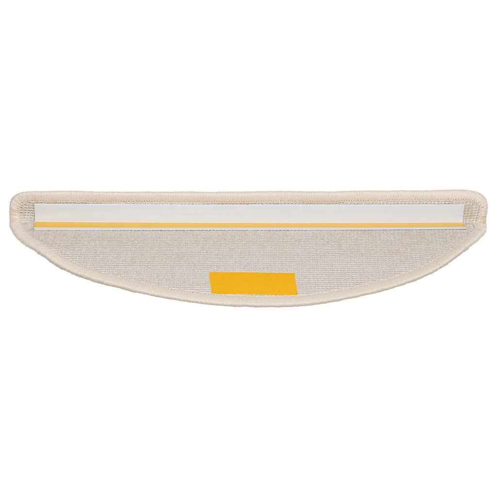 Stufenmatten 15 Stk. 56x17x3 cm Weiß Halbrund