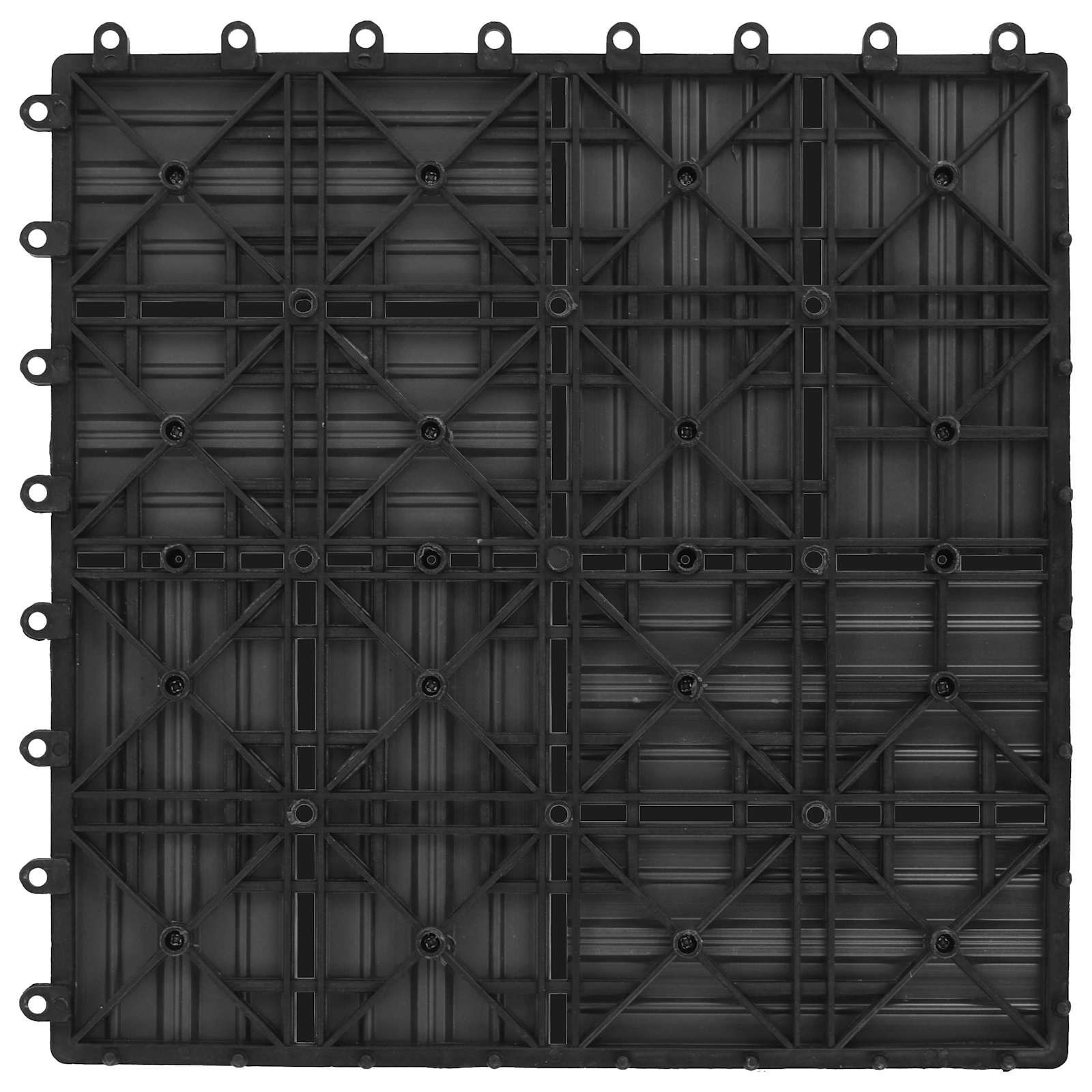 Terrassenfliese 22 stk. Grau 30 x 30 cm WPC