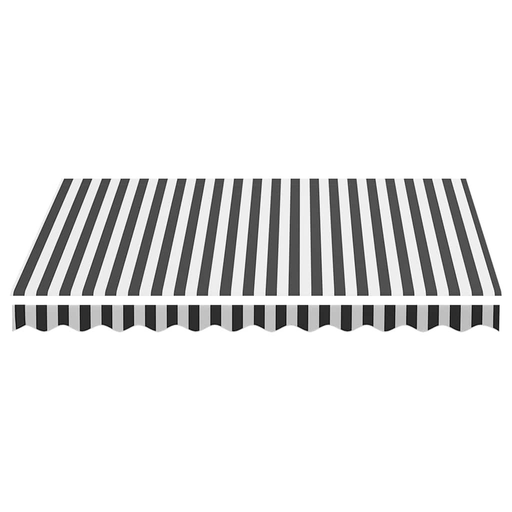 Ersatzstoff für Markise Anthrazit und Weiß 300x250 cm Polyester