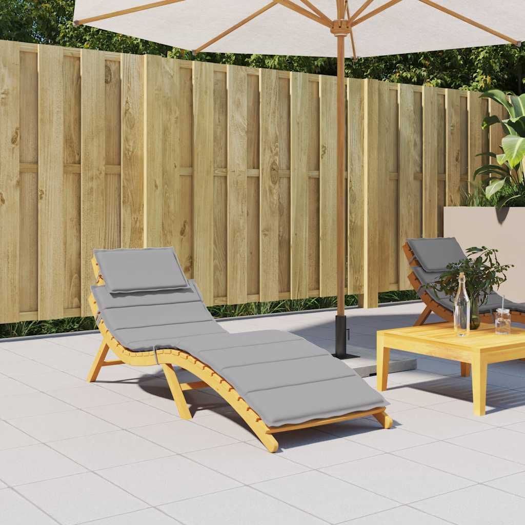 Sonnenliegen-Auflage Grau 186x58x4 cm Oxford-Gewebe