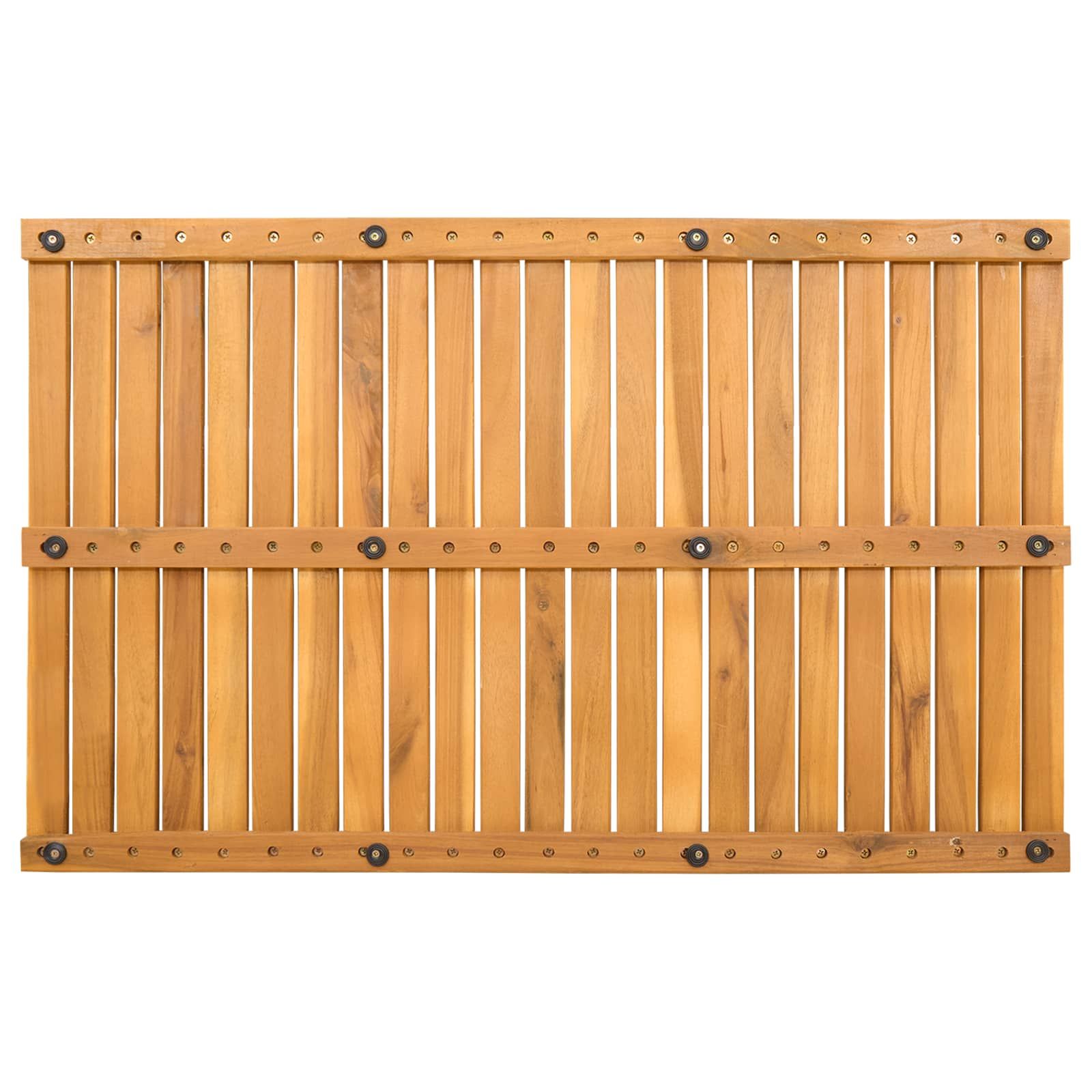 Badematte Uni Braun 80 x 50 cm Holz