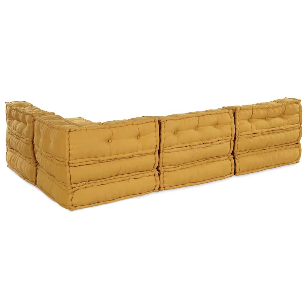 Modulare Sofagarnitur 4 pcs Gelb Stoff
