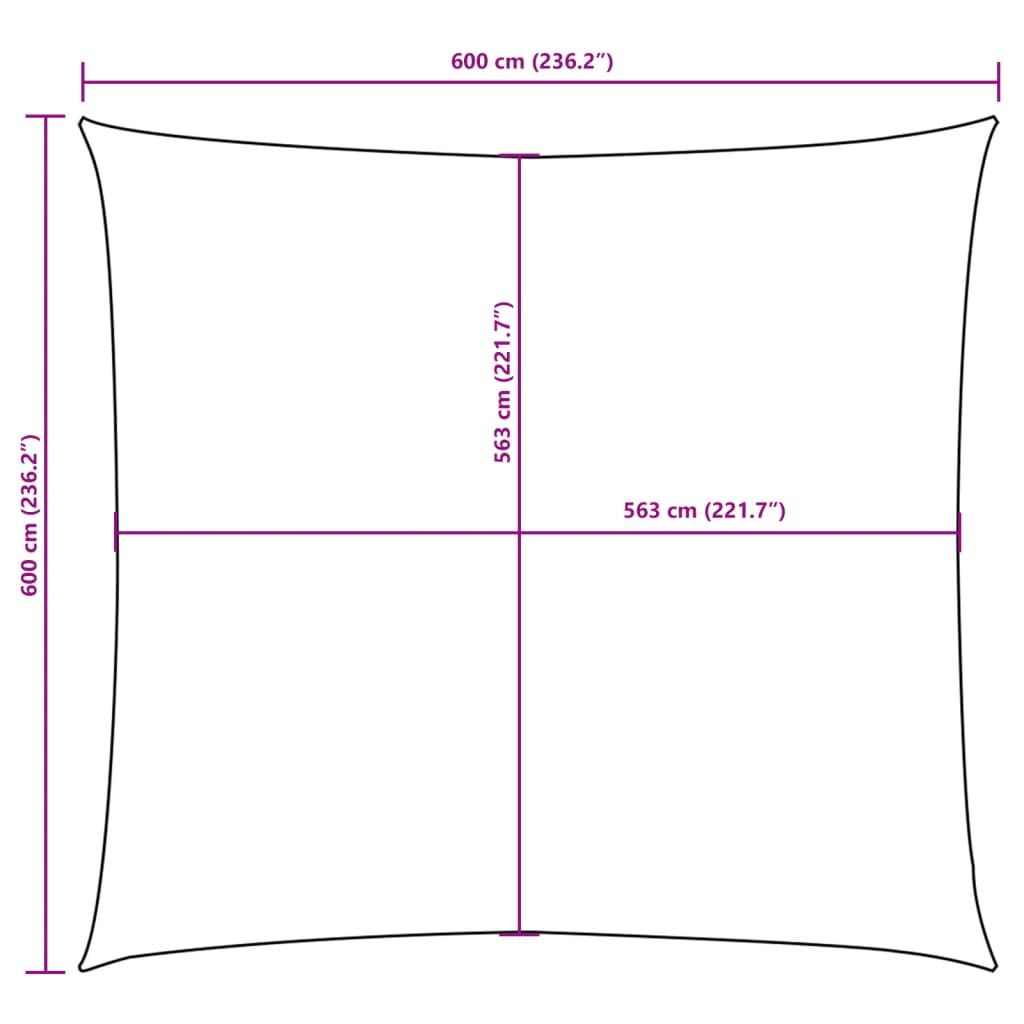 Sonnensegel Oxford-Gewebe Quadratisch 6x6 m Anthrazit