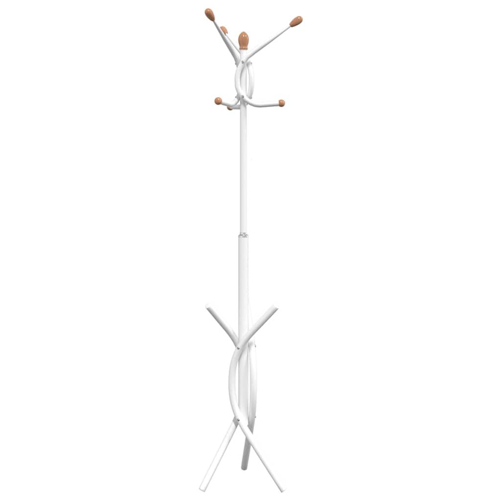 Garderobenständer Weiß 176 cm Pulverbeschichtetes Eisen