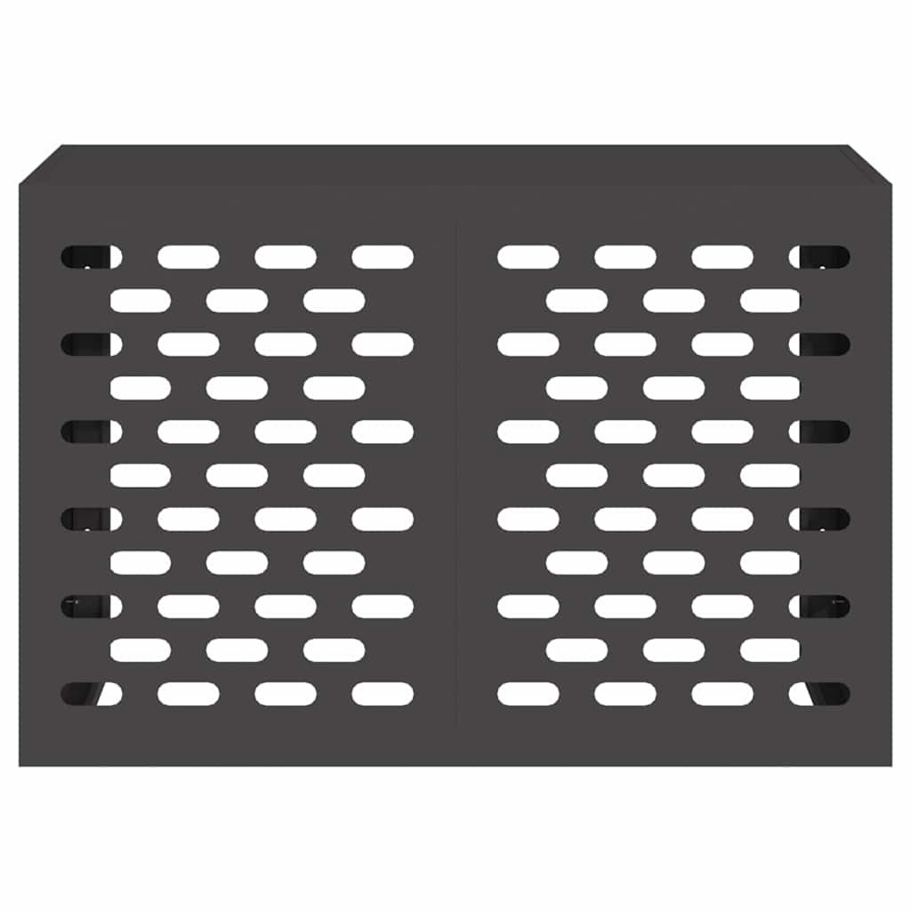 Klimaanlagenabdeckung Schwarz 90 x 40 x 60 cm Stahl