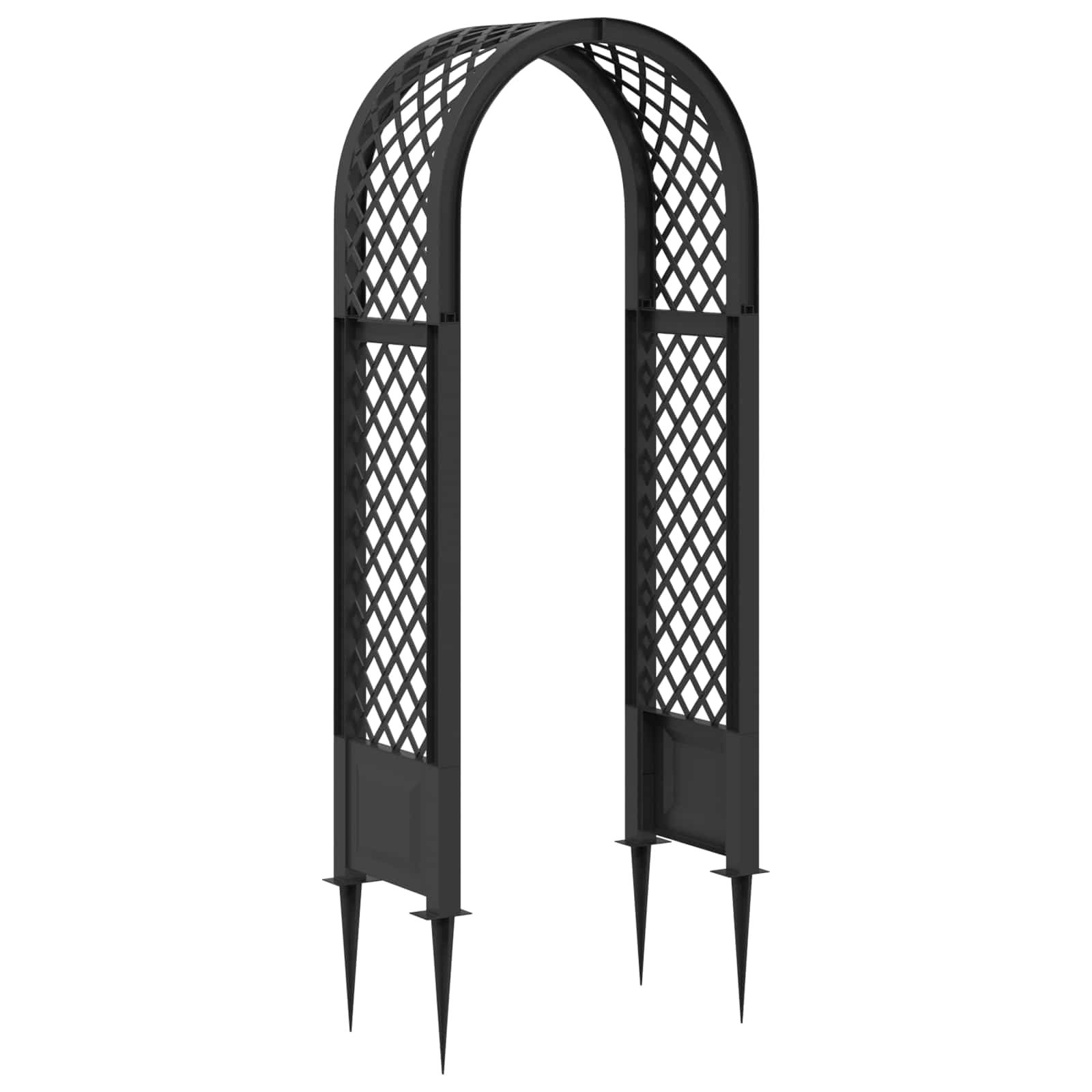 Rosenbogen mit Spitzen Anthrazit 97 x 43 x 218 cm PP