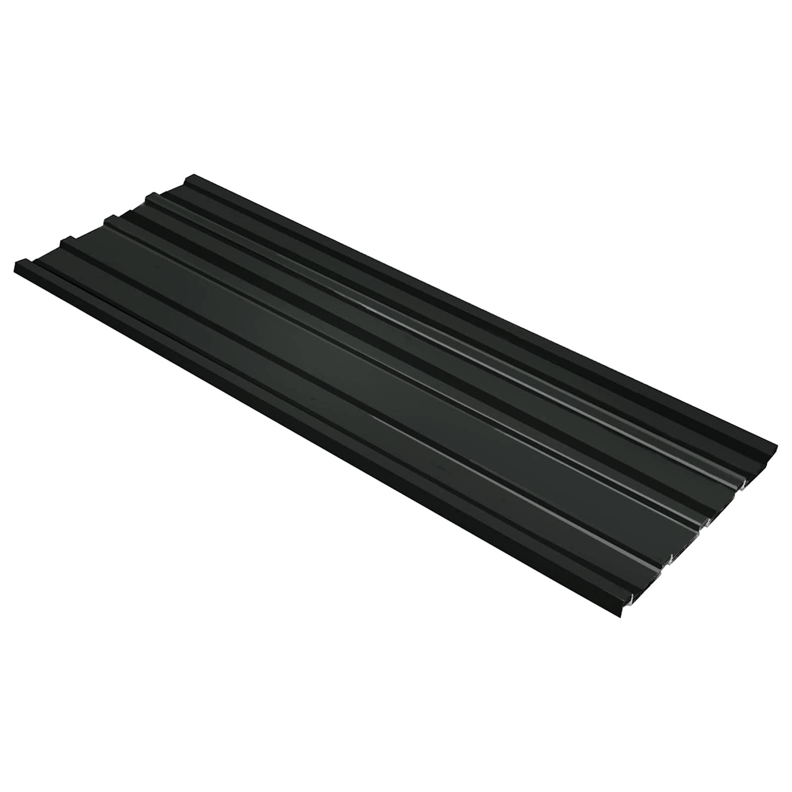 Dachpaneel 12 stk. Anthrazit 129 x 45 cm Verzinkter Stahl