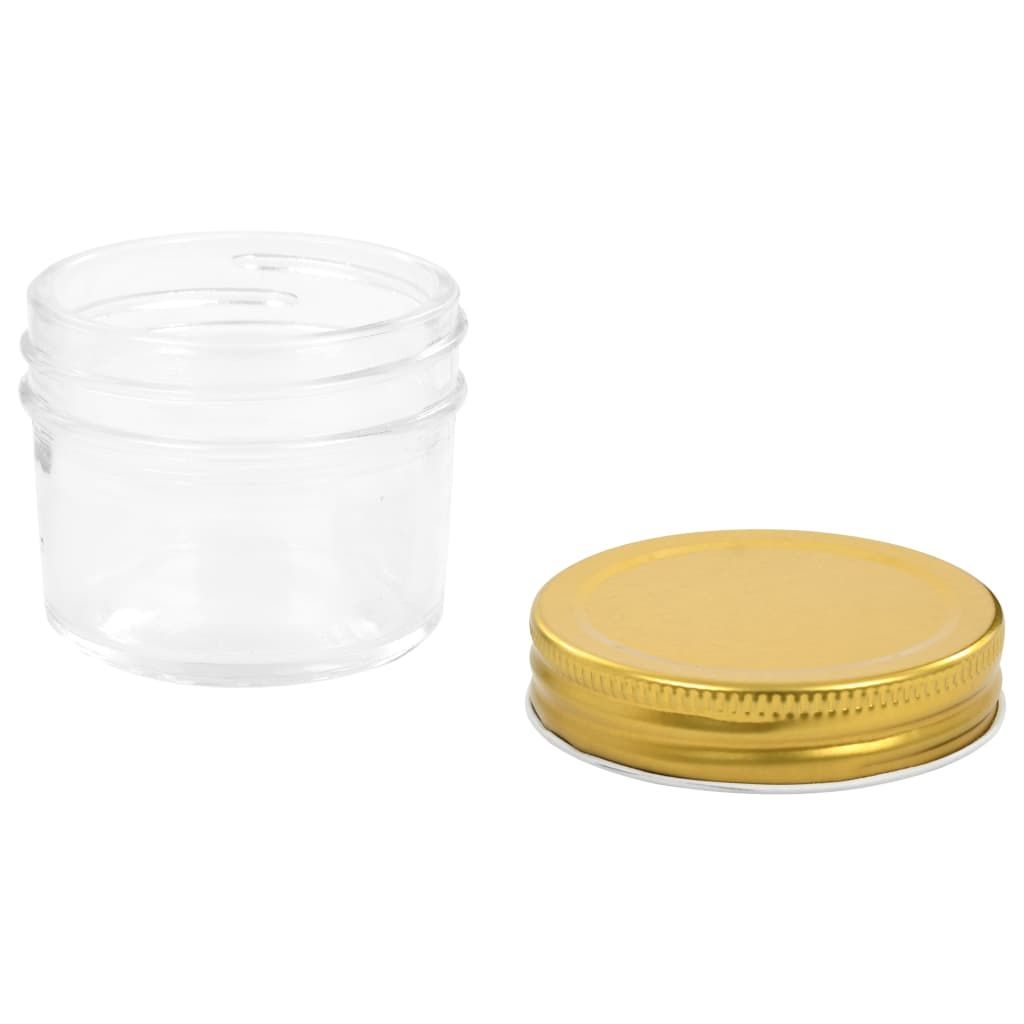 Marmeladengläser mit goldenem Deckel 48 Stk. 110 ml