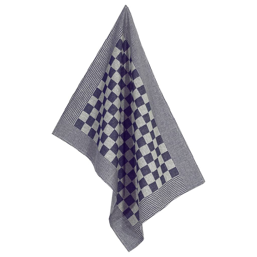 10-tlg. Handtuch-Set Blau und Weiß Baumwolle