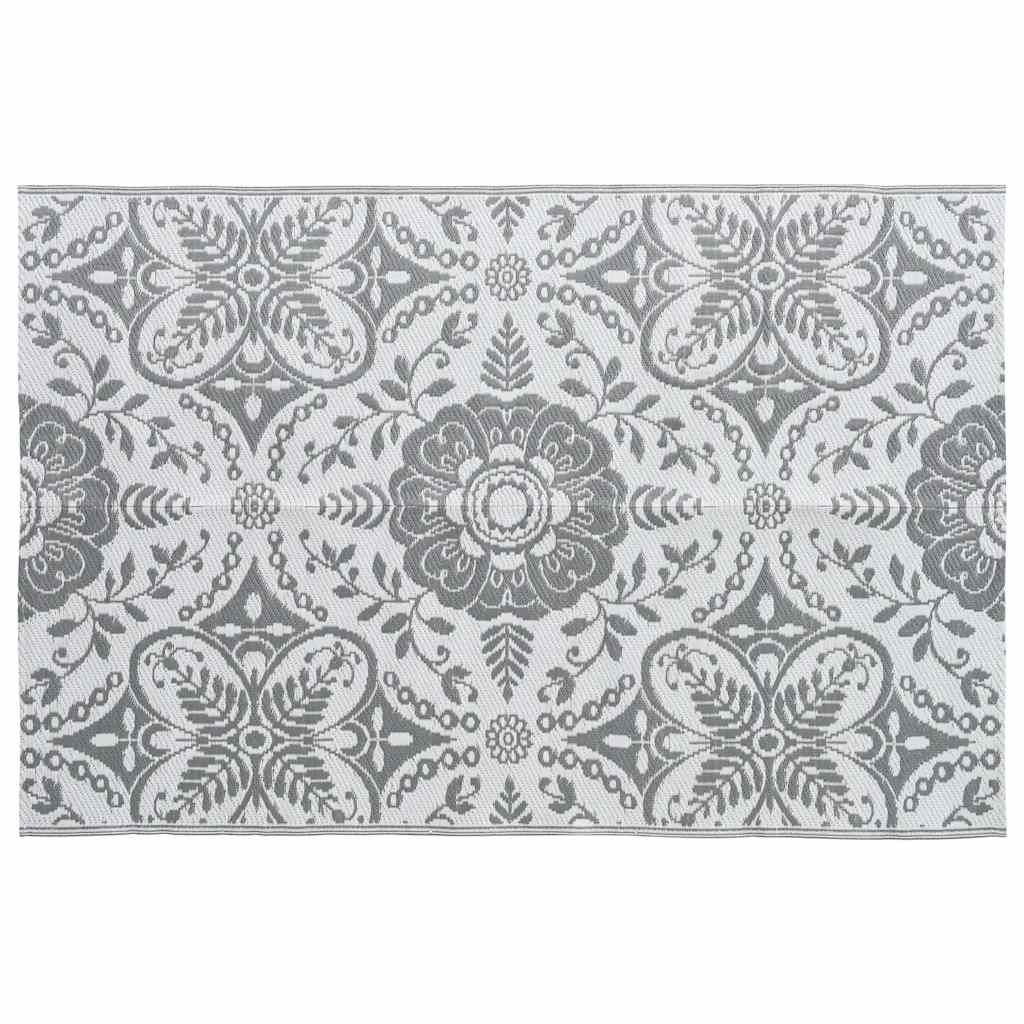 Outdoor-Teppich ARAKIL Hellgrau 190x290 cm PP