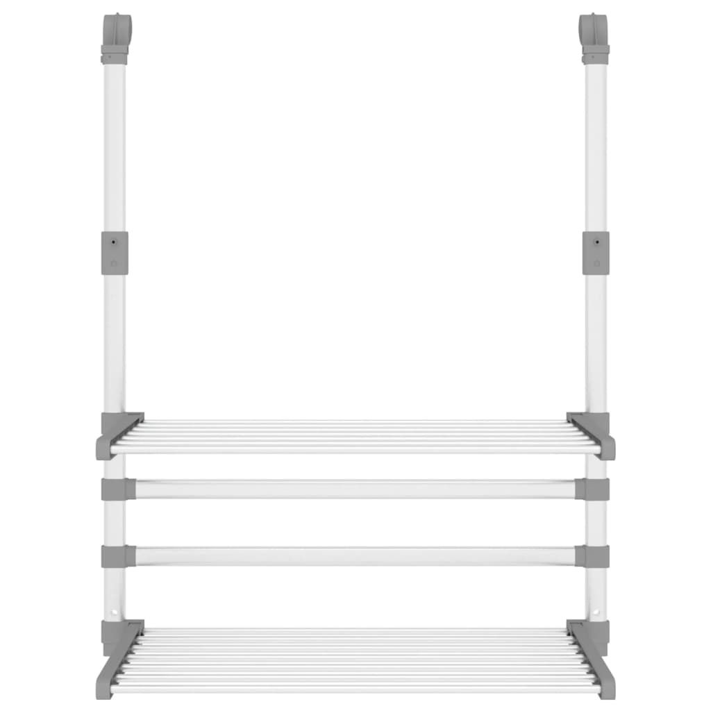Wäschetrockner für Balkon 54x25x42 cm Aluminium