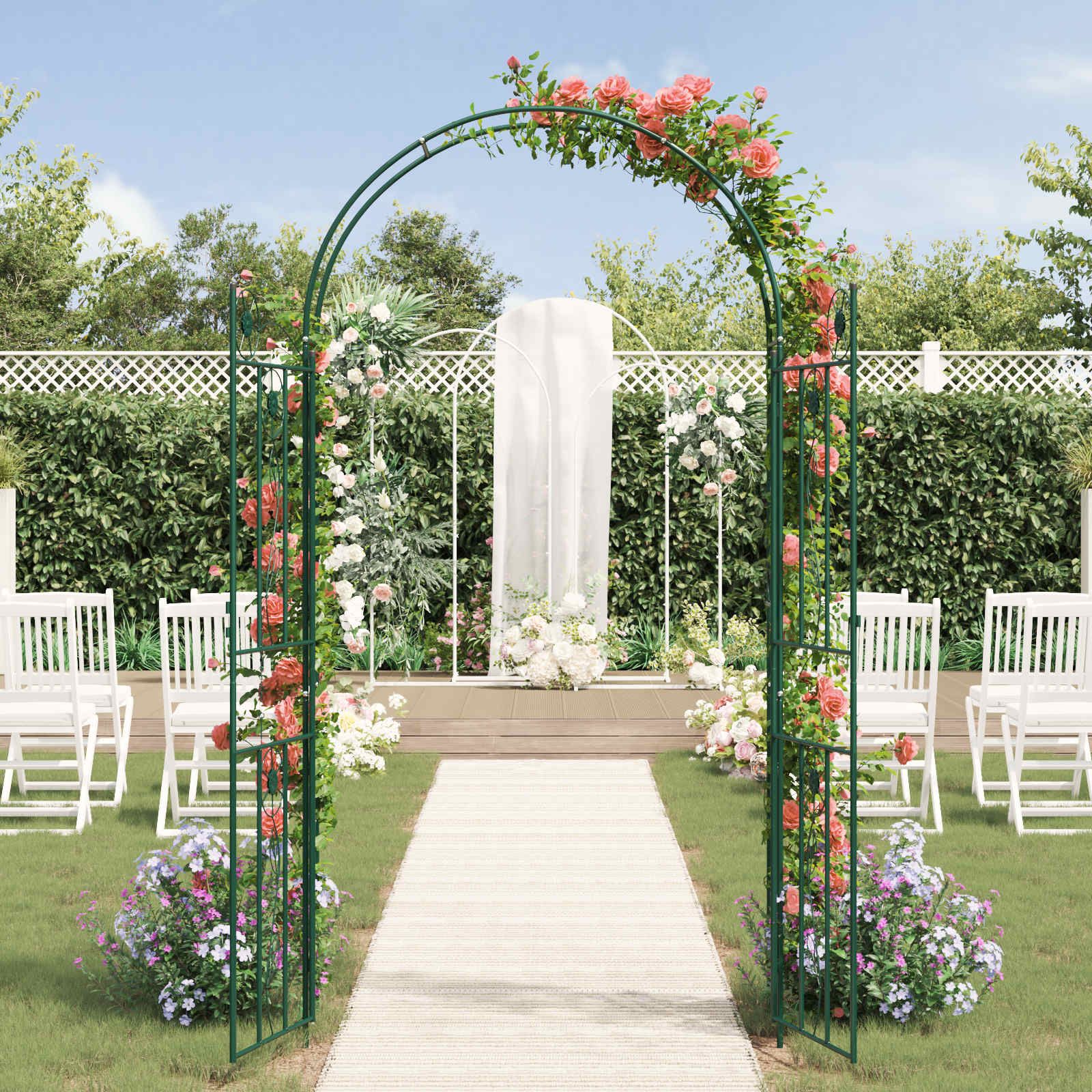 Gartenbogen Uni Grün 115 x 37 x 226 cm