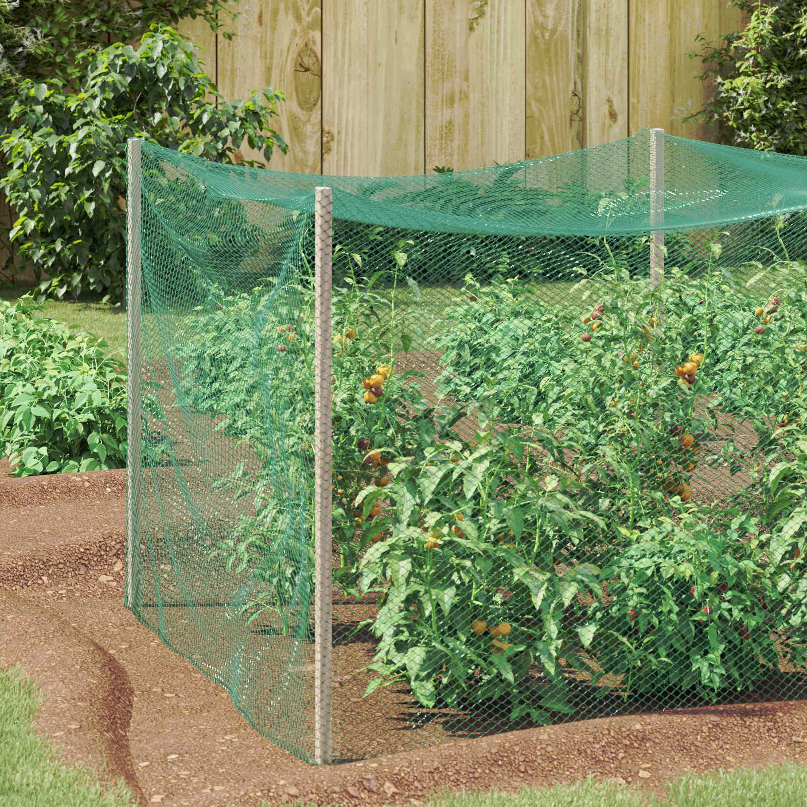 Vogelschutznetz Grün 2 x 5 m Polyethylen
