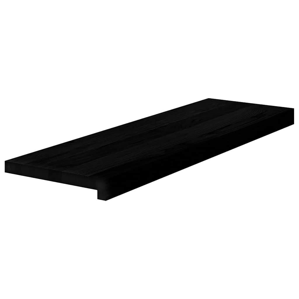 Treppenstufen 8 Stk. Braun-Schwarz 80x30x2 cm Massivholz Eiche