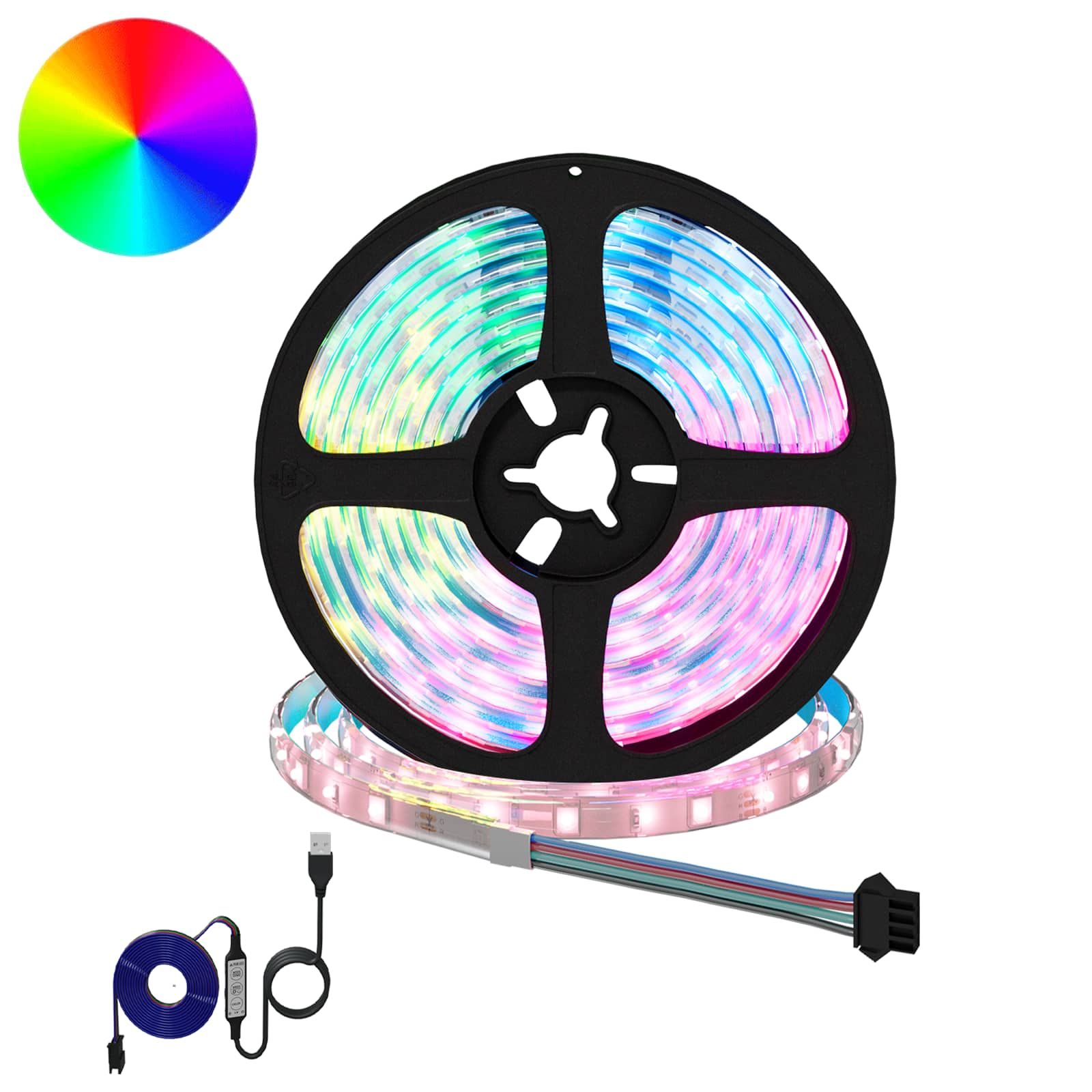 LED-Streifen 2 stk. Schwarz und Transparent