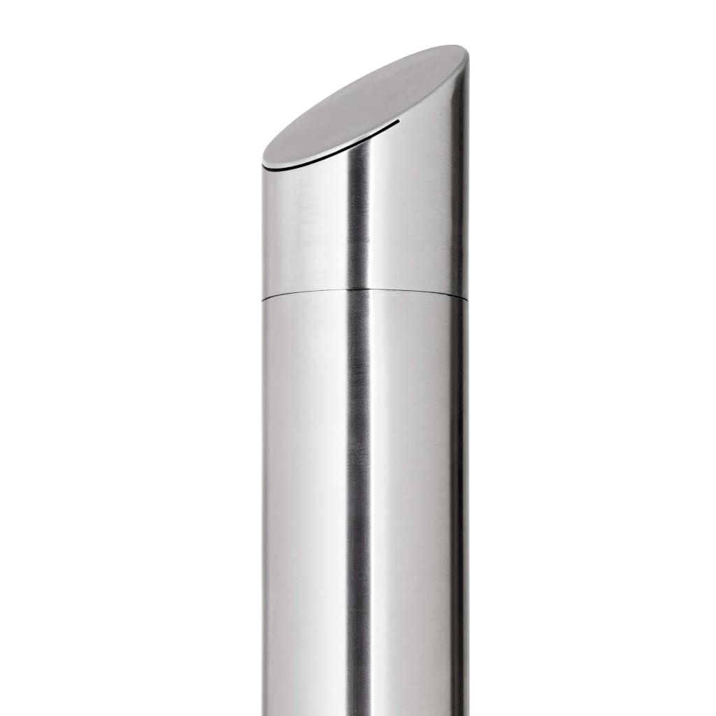 Gartendusche mit Brauner Bodenplatte 225 cm Edelstahl