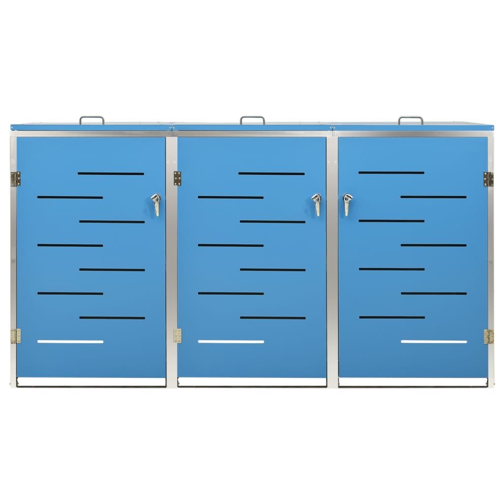 Mülltonnenbox für 3 Tonnen 207x77,5x112,5 cm Edelstahl
